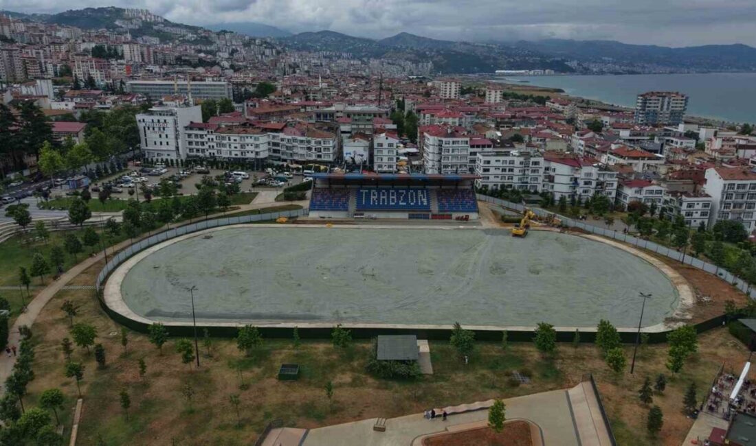 Trabzon Büyükşehir Belediyesi tarafından Avni Aker Millet Bahçesi’nde yapımı devam