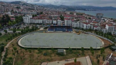 Trabzon Büyükşehir Belediyesi tarafından Avni Aker Millet Bahçesi’nde yapımı devam