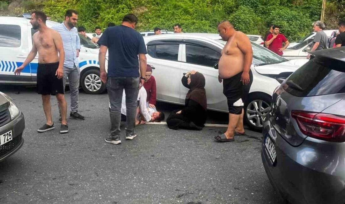 Zonguldak’ın Ereğli ilçesinde otomobilin çarptığı baba ile oğlu ağır yaralandı.